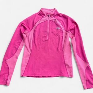 North Face Flight Series VaporWick Pink Half-Zip w/ Thumb Holes Size M Hiking
